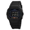 SKMEI 1628 Classic Digital Sports Watch - Black/Black