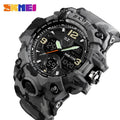 SKMEI 1155B Dual Time Digital Analog Sports Watch - GreyCamo