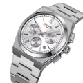 SKMEI 9371 Premium Quartz Chronograph Watch - Silver/Silver