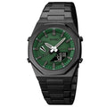 SKMEI 1816 Dual Display luminous waterproofs 50+ timezone - Black/Green-Black