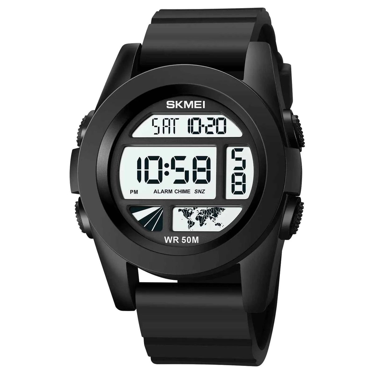 SKMEI 1906 Bold Digital Sports Watch - Black/White