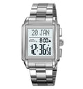 SKMEI 2405 Qibla Azan Time Reminder Prayer Watch - silver