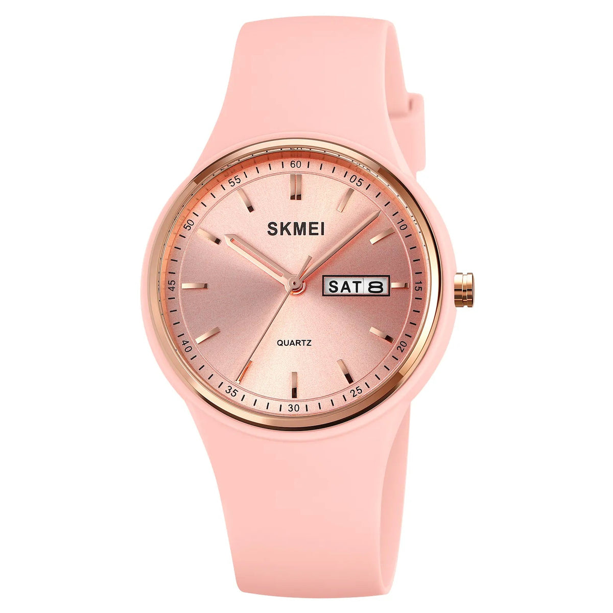 SKMEI 2057 Elegant Day & Date Quartz Watch - Pink