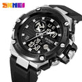 SKMEI 2119 Sports Dual Display Electronic Watch Waterproof - Silver