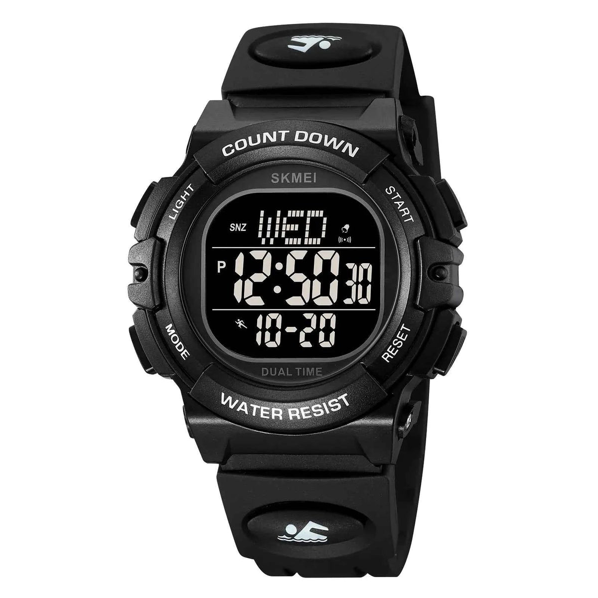 SKMEI 2164 Rugged Digital Sports Watch - Black/Black