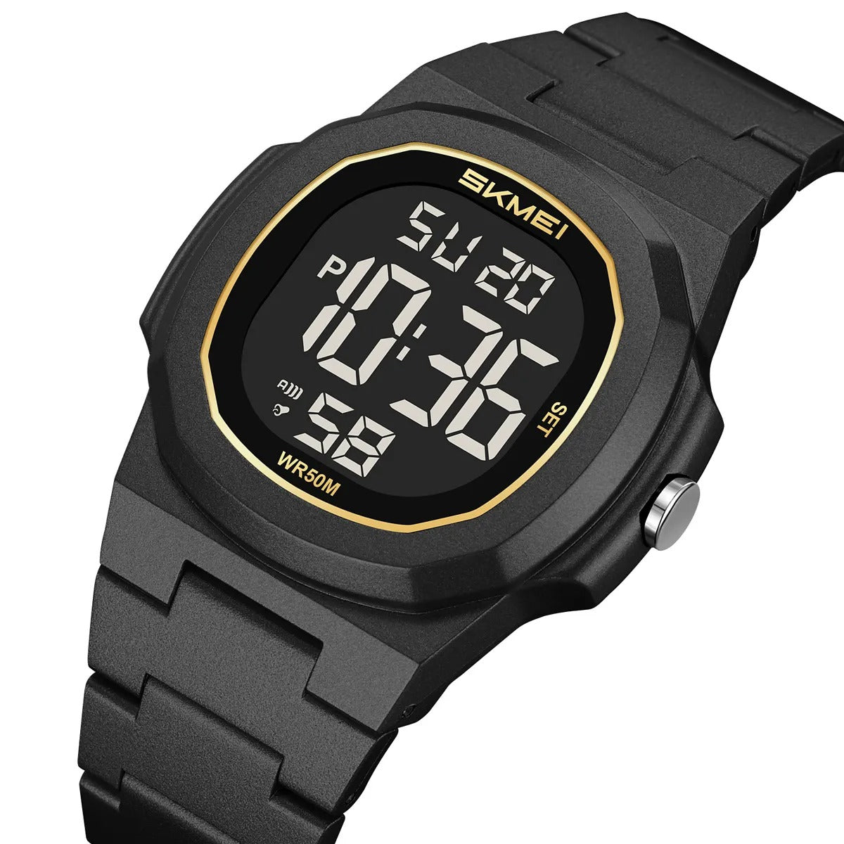 SKMEI 2428 Digital Casual Sports Watch - black/gold