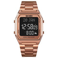 SKMEI 1763 Qibla Azan Time Reminder Prayer Watch - rose gold/black