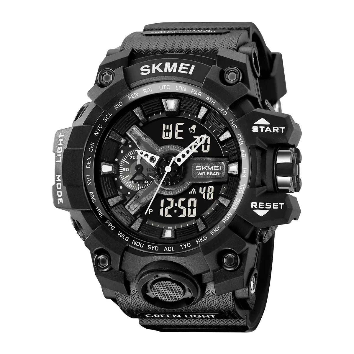 SKMEI 2396 Analog Digital Sports Watch - Black