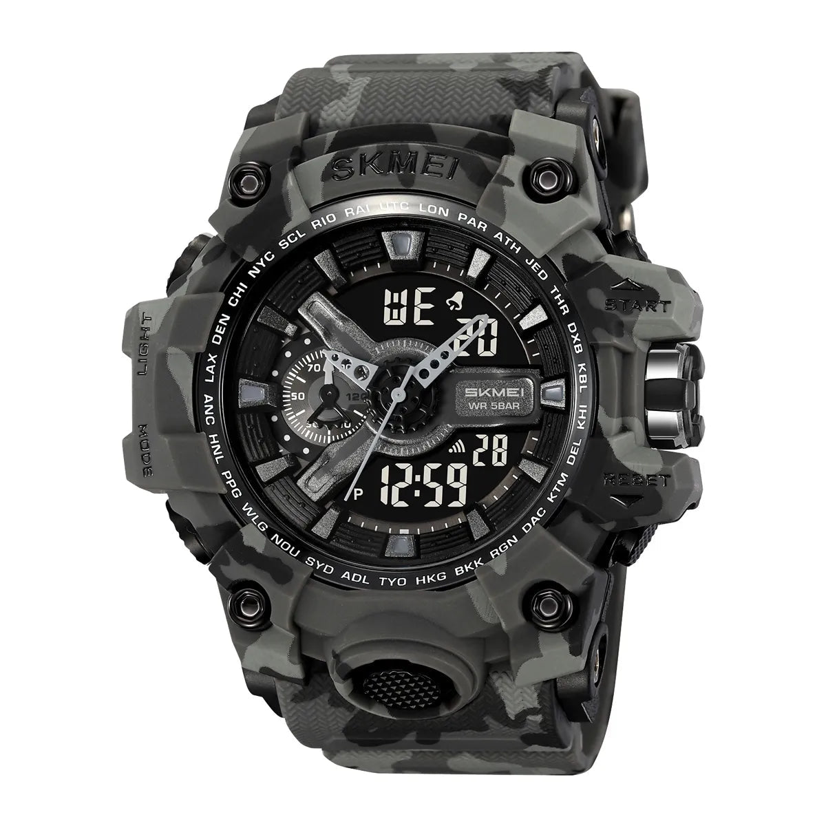 SKMEI 2396 Analog Digital Sports Watch - GreyCamo
