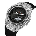 SKMEI 2411 Waterproof 50m & 50+ Timezone Watch - White/Black