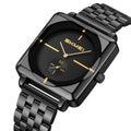 SKMEI 2413 Minimal Elegant Square Design - Black/Black