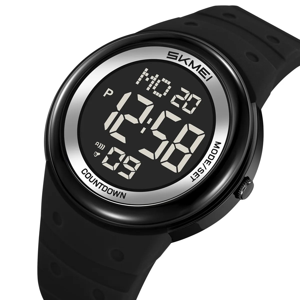 SKMEI 2462 Premium Digital Sports Watch - Black/Silver-Black