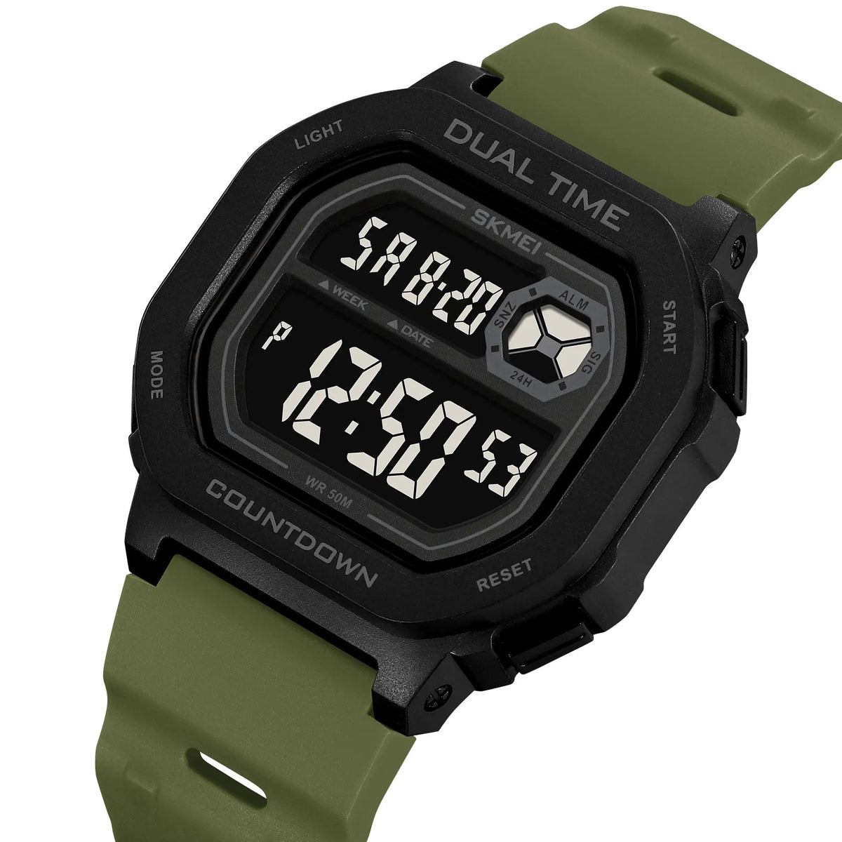 SKMEI 2543 Digital Sports Watch - ArmyGreen