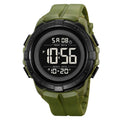 SKMEI 2565 Bold Golden Digital Sports Watch - ArmyGreen