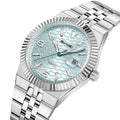 SKMEI 2656 Premium Stainless Steel Watch - Silver/Blue