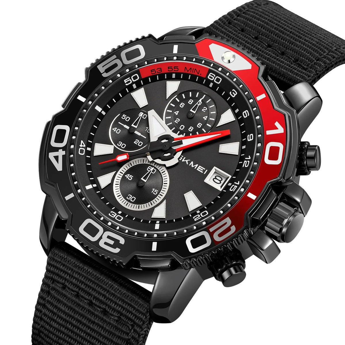 SKMEI 9381 Men’s Sports Chronograph Watch - Black