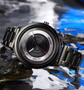 SKMEI 9267 Modern Lens Style Steel Watch - Black