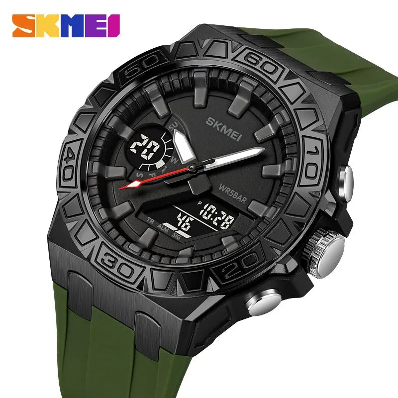 SKMEI 2276 Rugged Digital Sports Watch - Army/Green