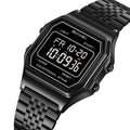 SKMEI 2465 Retro Digital Stainless Steel Watch – Black/Black/SevenBead