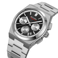 SKMEI 9371 Premium Quartz Chronograph Watch - silver/black