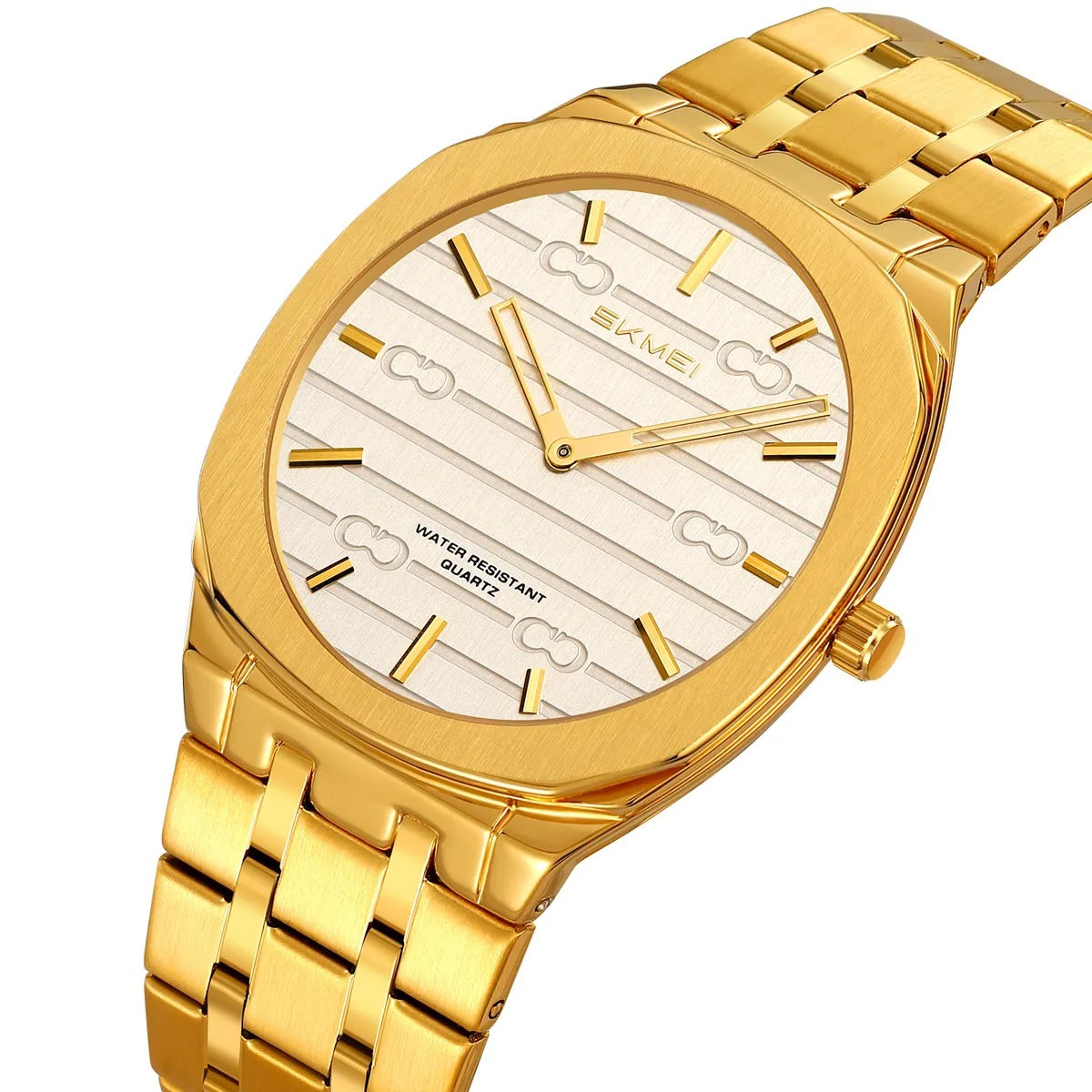 SKMEI 9372 Imperial Time Quartz Watch - Gold/Silver