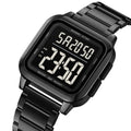 SKMEI 2133 Square Digital Stainless Steel Sports Watch - black