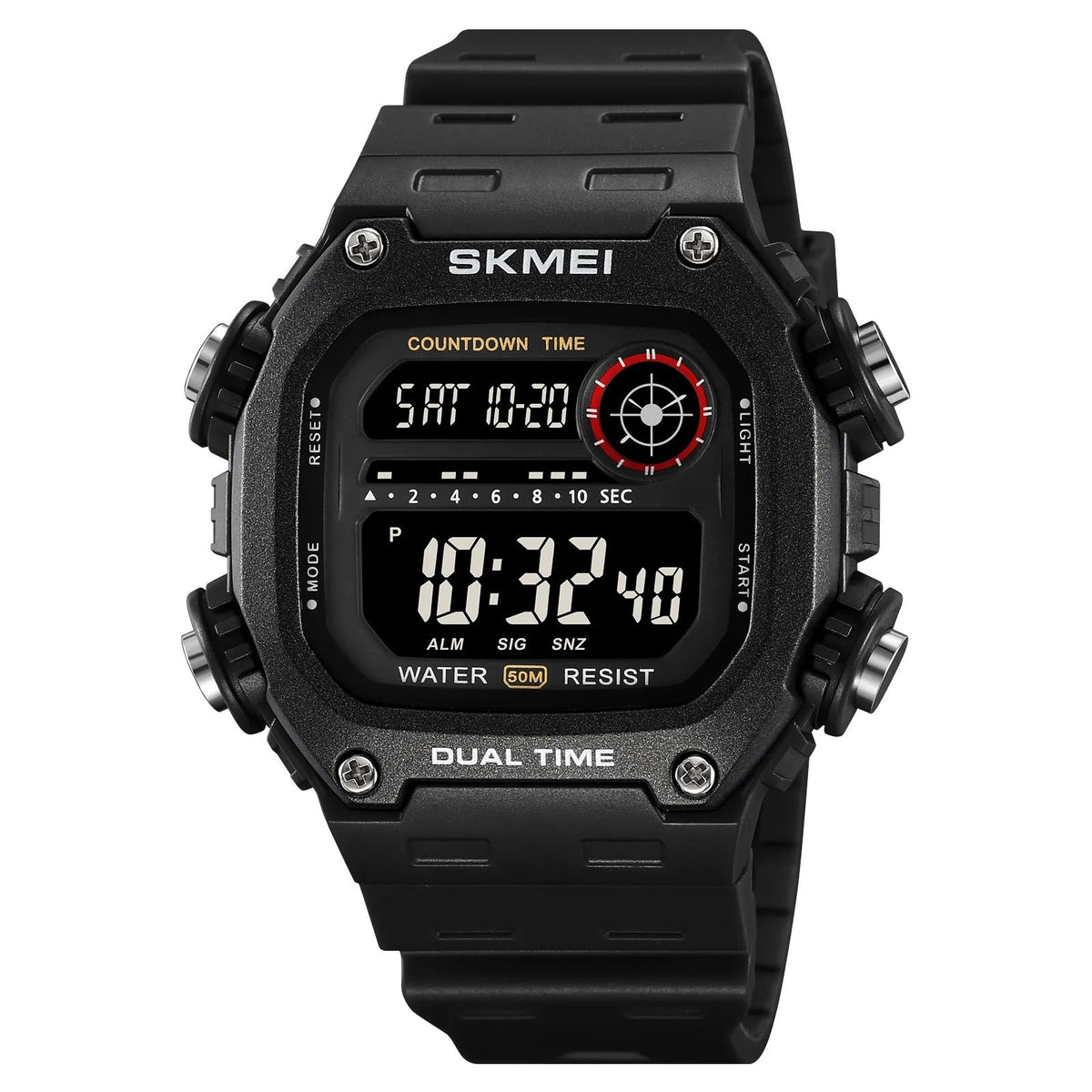 SKMEI 2126 Luminous 50m Waterproof Mutifunctional - Black/Black