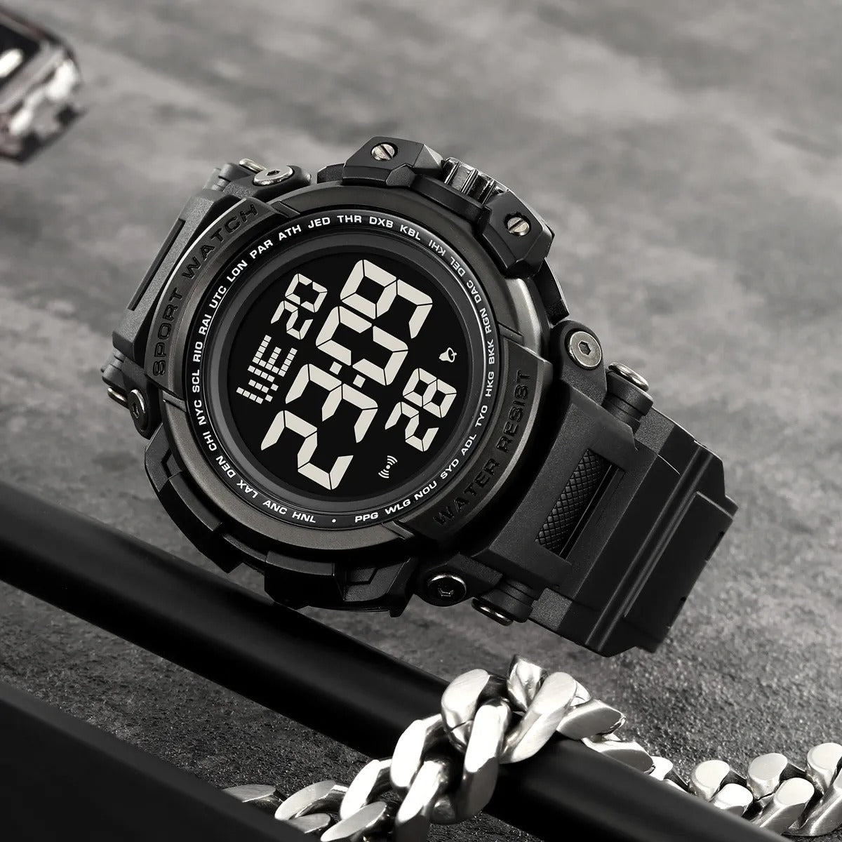 SKMEI 2422 Heavy Duty Digital Sport Watch - black
