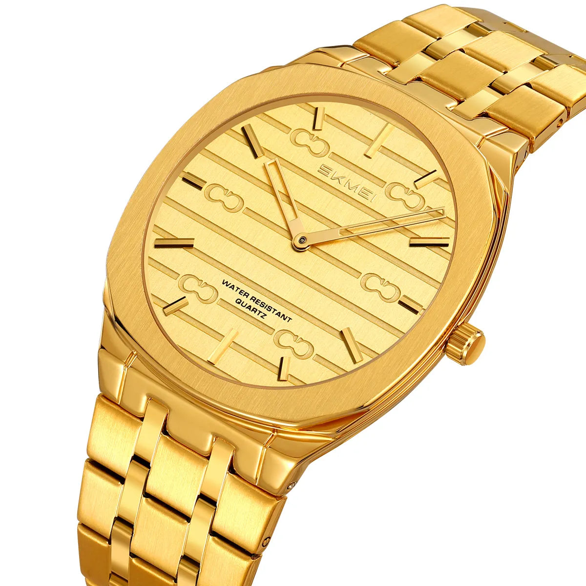 SKMEI 9372 Imperial Time Quartz Watch - Gold/Gold