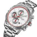 SKMEI 9376 Stainless Steel Chronograph Watch - Silver/Silver