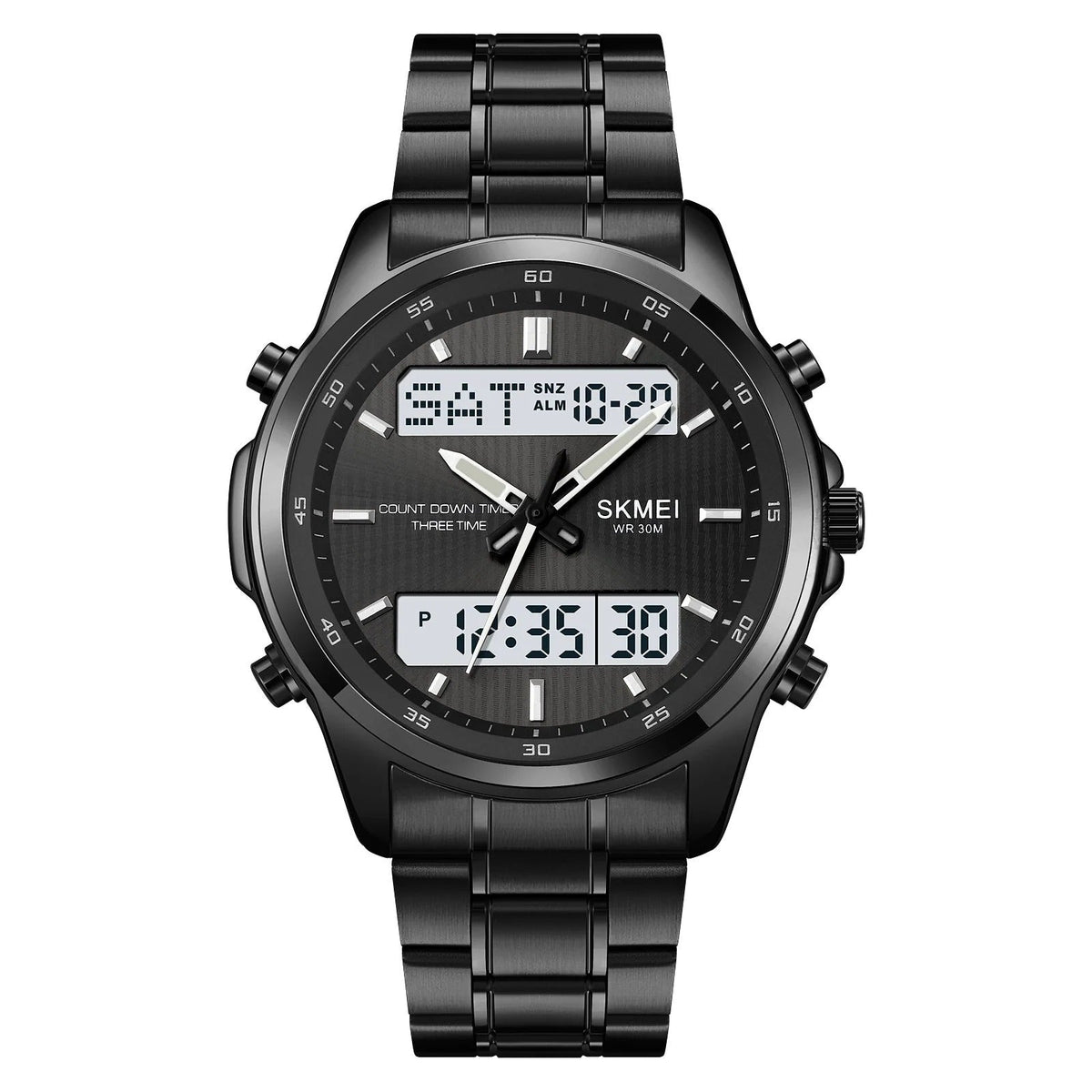 SKMEI 2049 Multifunctional Waterproof Watch - Black/White
