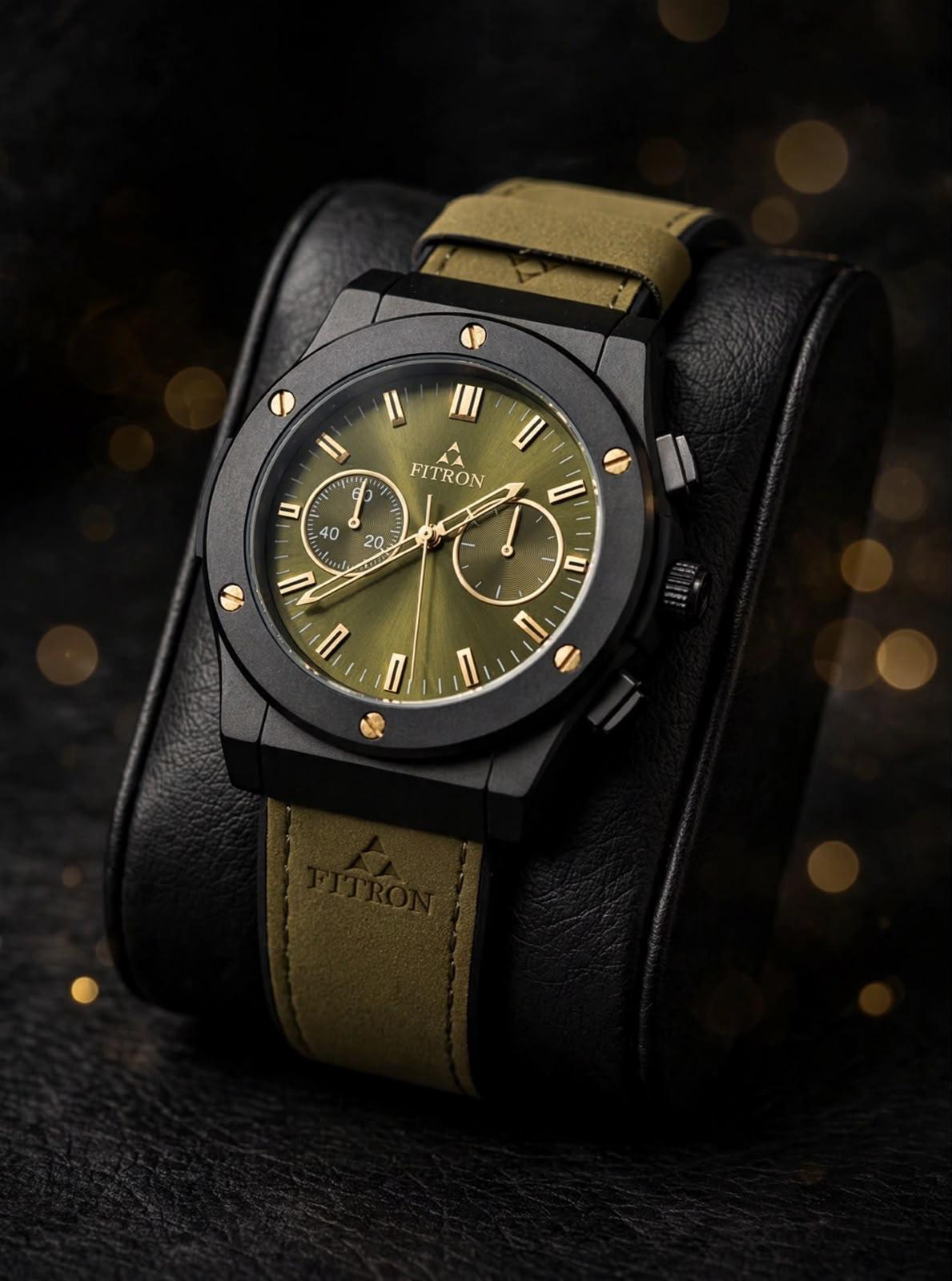 Fitron Leathe Men Watch-11-10-1