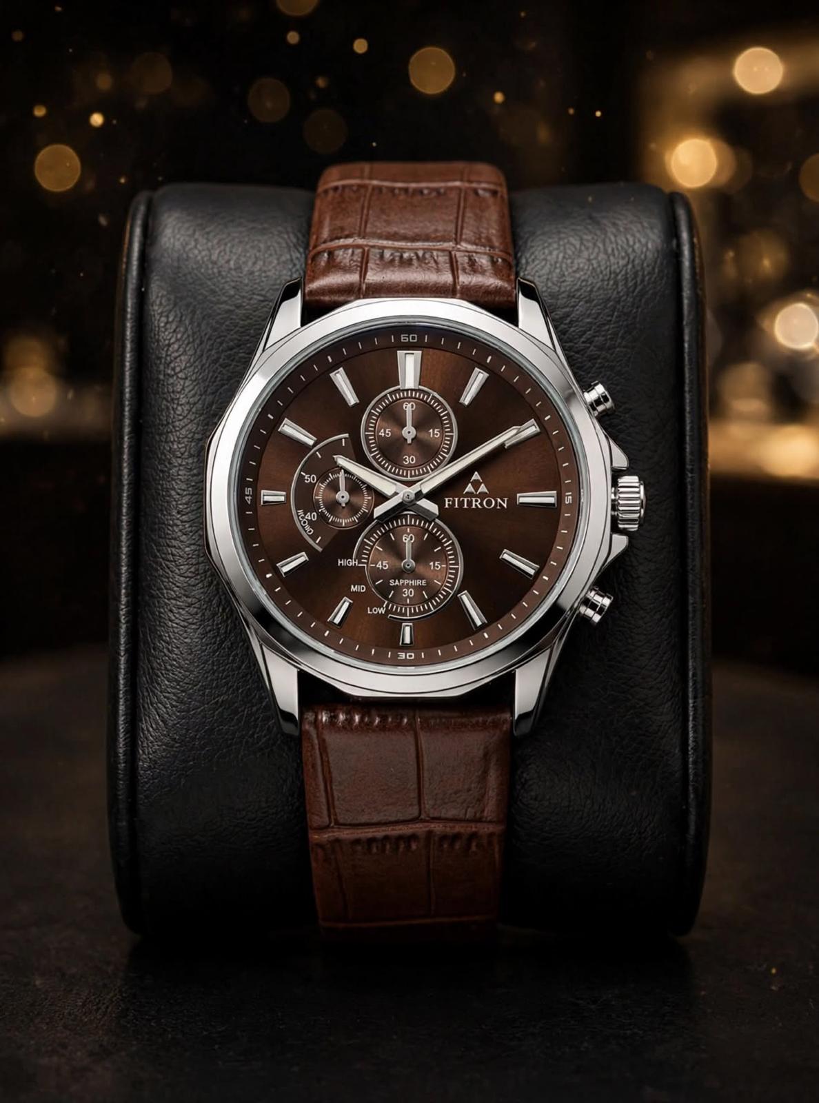 Fitron Leathe Men Watch-11-10-12