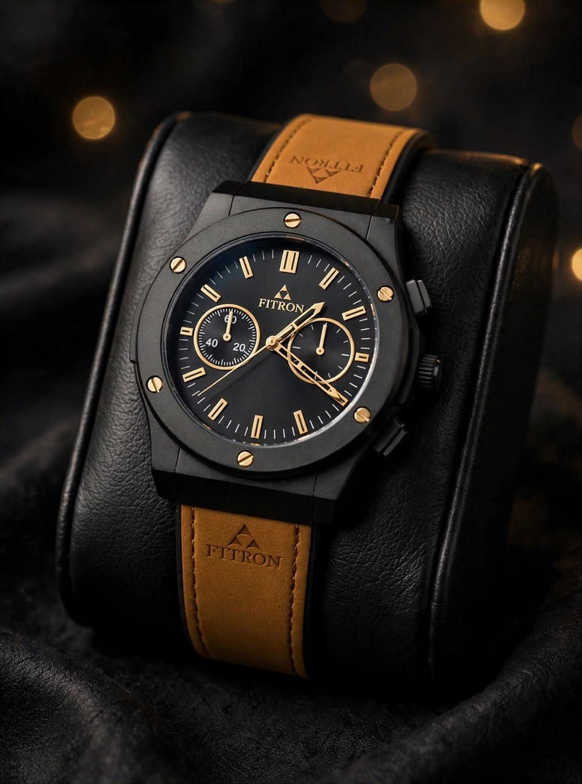 Fitron Leathe Men Watch-11-10-6
