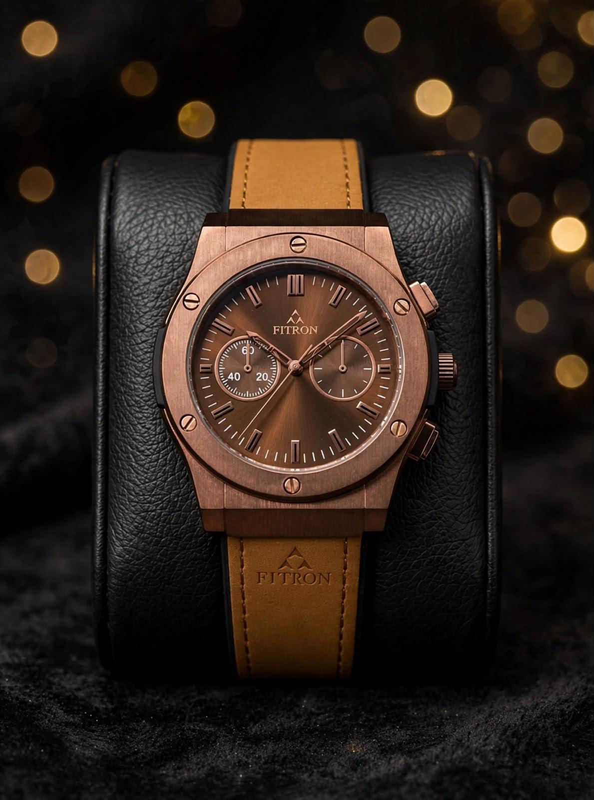 Fitron Leathe Men Watch-11-10-9
