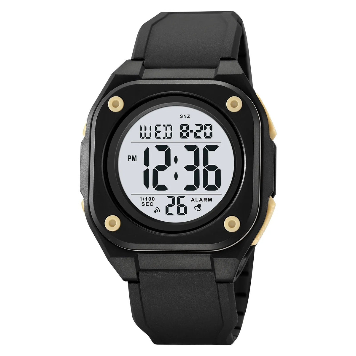 SKMEI 2160 Smart Digital Functions Watch - Black/Apricot