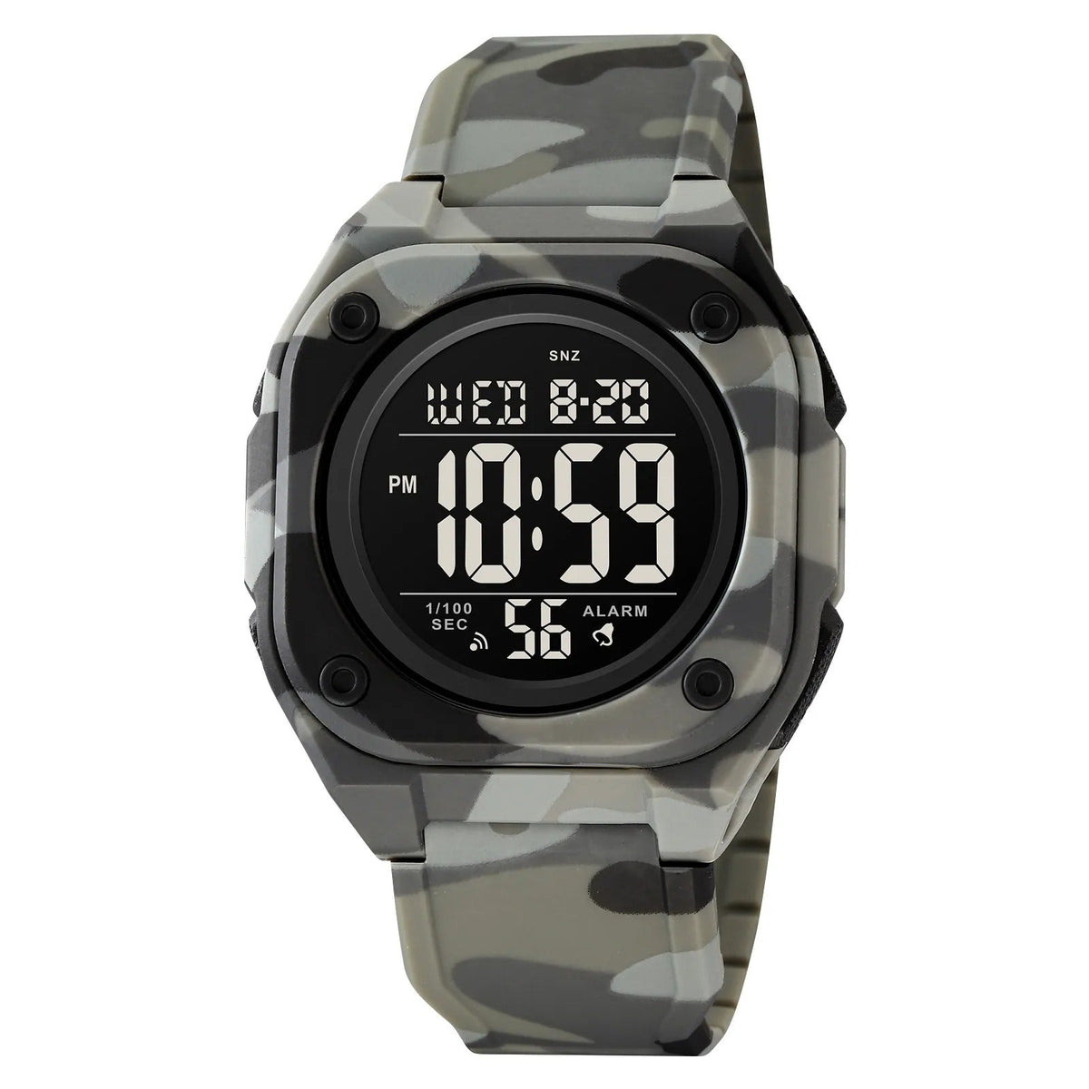 SKMEI 2160 Smart Digital Functions Watch - grey camo