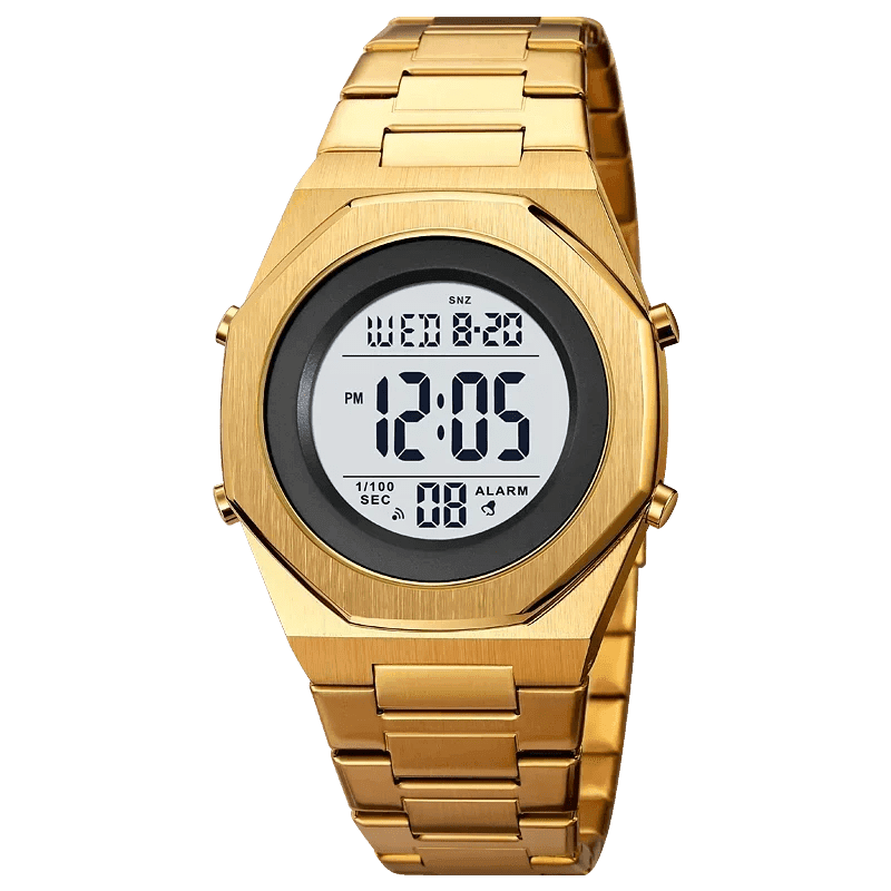 SKMEI 2066 Digital Sports Waterproof Hand Multifunctional - Golden/White