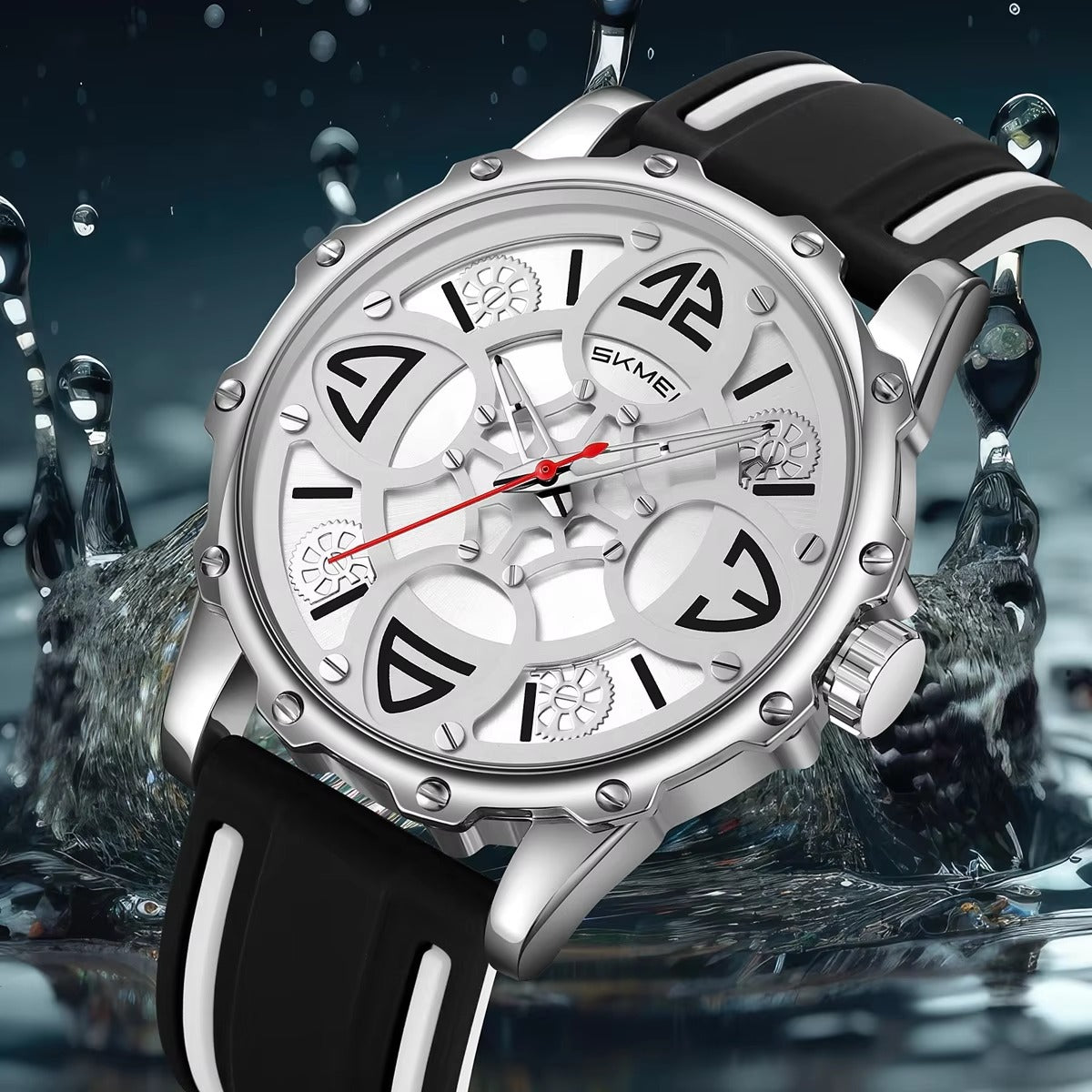 SKMEI 9342 Racing Analog Quartz Sports Watch - Black