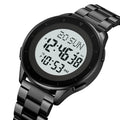 SKMEI 2302 Digital World Time Watch - black/white